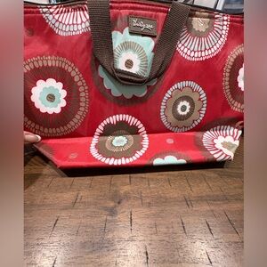 Thirty one Red Floral Tote Bag insulated